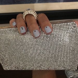 Fancy super bling ring evening bag